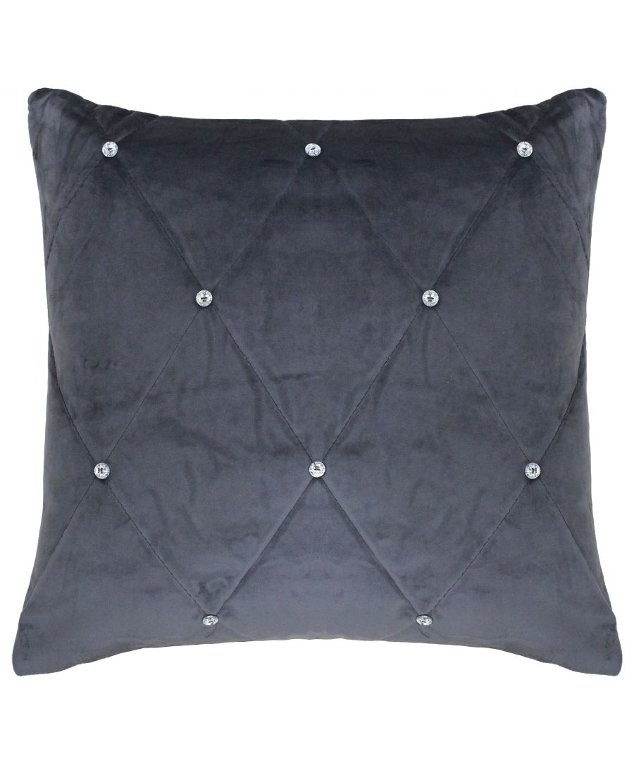 Image for New Diamante Poly Cushion 45X45 Pwt