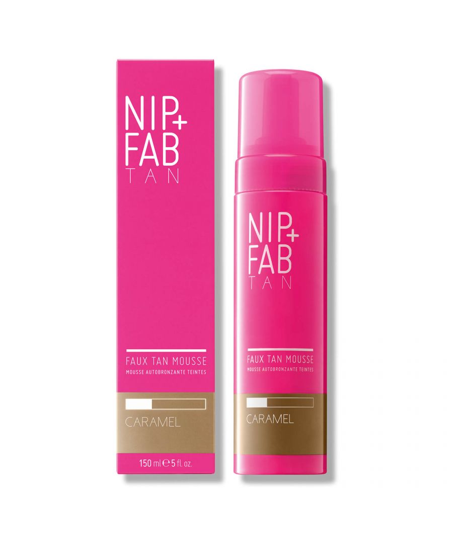 Get a flawless streak free tan application with the nip + fab faux tan mousse. This velvety smooth formula features an easy to use colour guide to ensure you get a seamless application every time, whether you're a first-time tanner or a complete tanning Pro. Available in three perfect shades to get a long-lasting tan. Containing nip + fab's iconic ingredient, Glycolic acid we have developed a unique formula that lasts for five days and gently fades ready for your next application! Caramel creates a light golden glow.