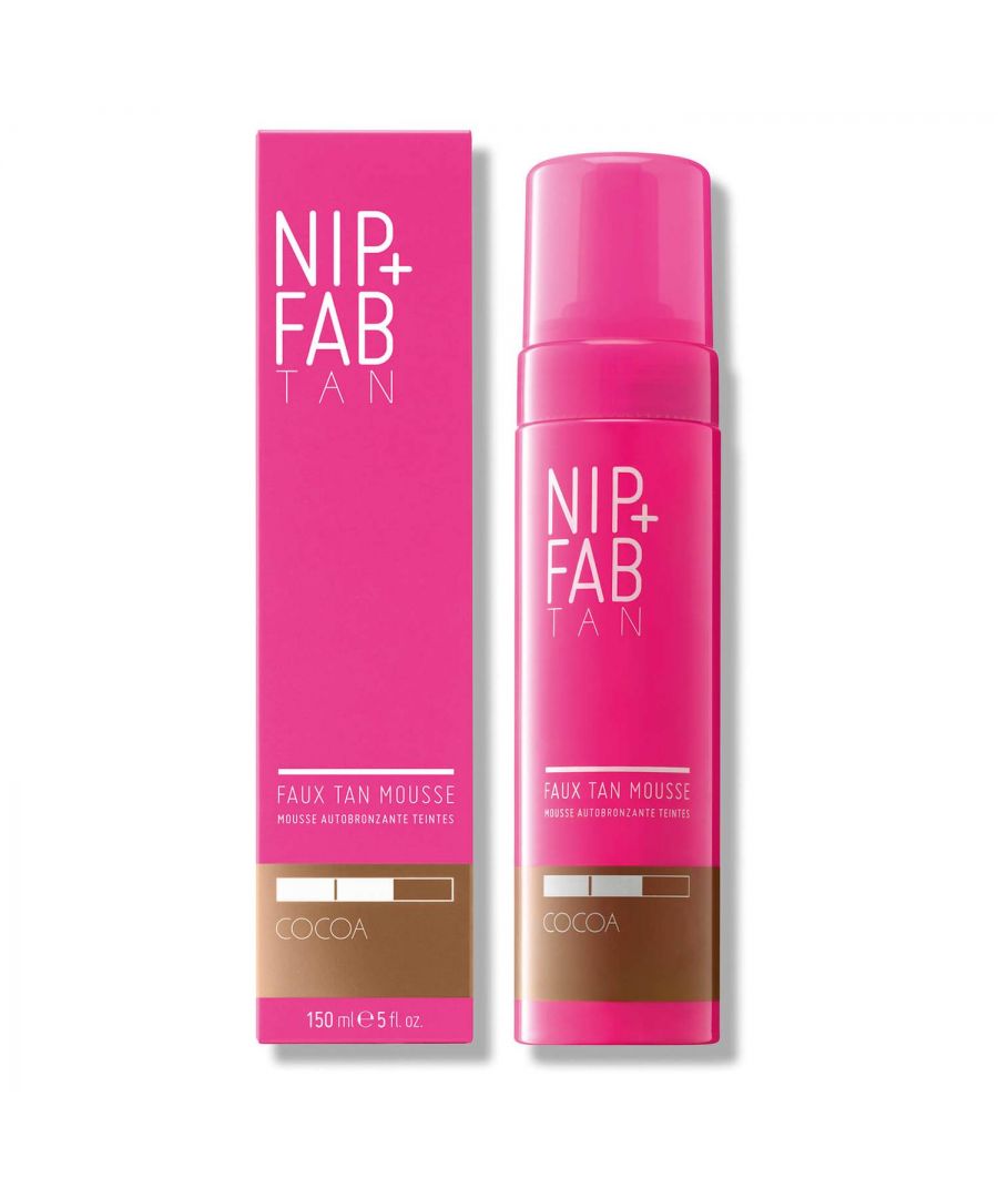 Get a flawless streak free tan application with the nip + fab faux tan mousse. This velvety smooth formula features an easy to use colour guide to ensure you get a seamless application every time, whether you're a first-time tanner or a complete tanning Pro. Available in three perfect shades to get a long-lasting tan. Containing nip + fab's iconic ingredient, Glycolic acid we have developed a unique formula that lasts for five days and gently fades ready for your next application! Caramel creates a light golden glow.