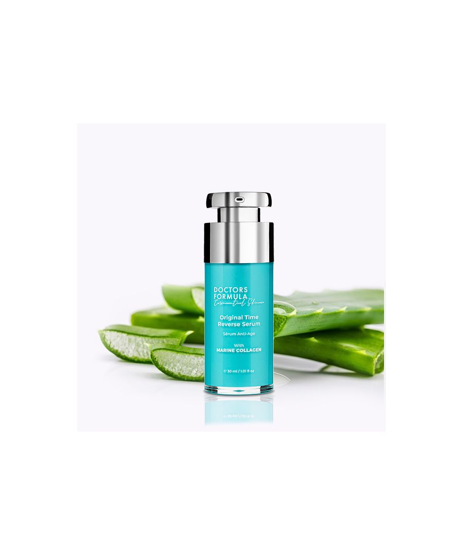 The signature Time Reverse Serum by Doctors Formula, encompasses powerful active ingredients for restructuring skin. \nSpecifically formulated for high definition hydration, dramatic fresh-faced plumpness and glow boosting vitality.\n\nKey Ingredients:\n- Marine collagen amino acids intensely hydrate, provide super-enriched suppleness and boost the building blocks which maintain the skin.\n- Soluble collagen infuses with natural moisture into the skin, defining texture for a more radiant, youthful appearance.\n- Illuminate and revitalise with Algae extract. Watch skin vitality return.\n\nUsage:\nApply 1-2 pumps morning and evening to face, neck and decollete, after cleansing and prior to applying moisturiser.\n\n100% Cruelty Free