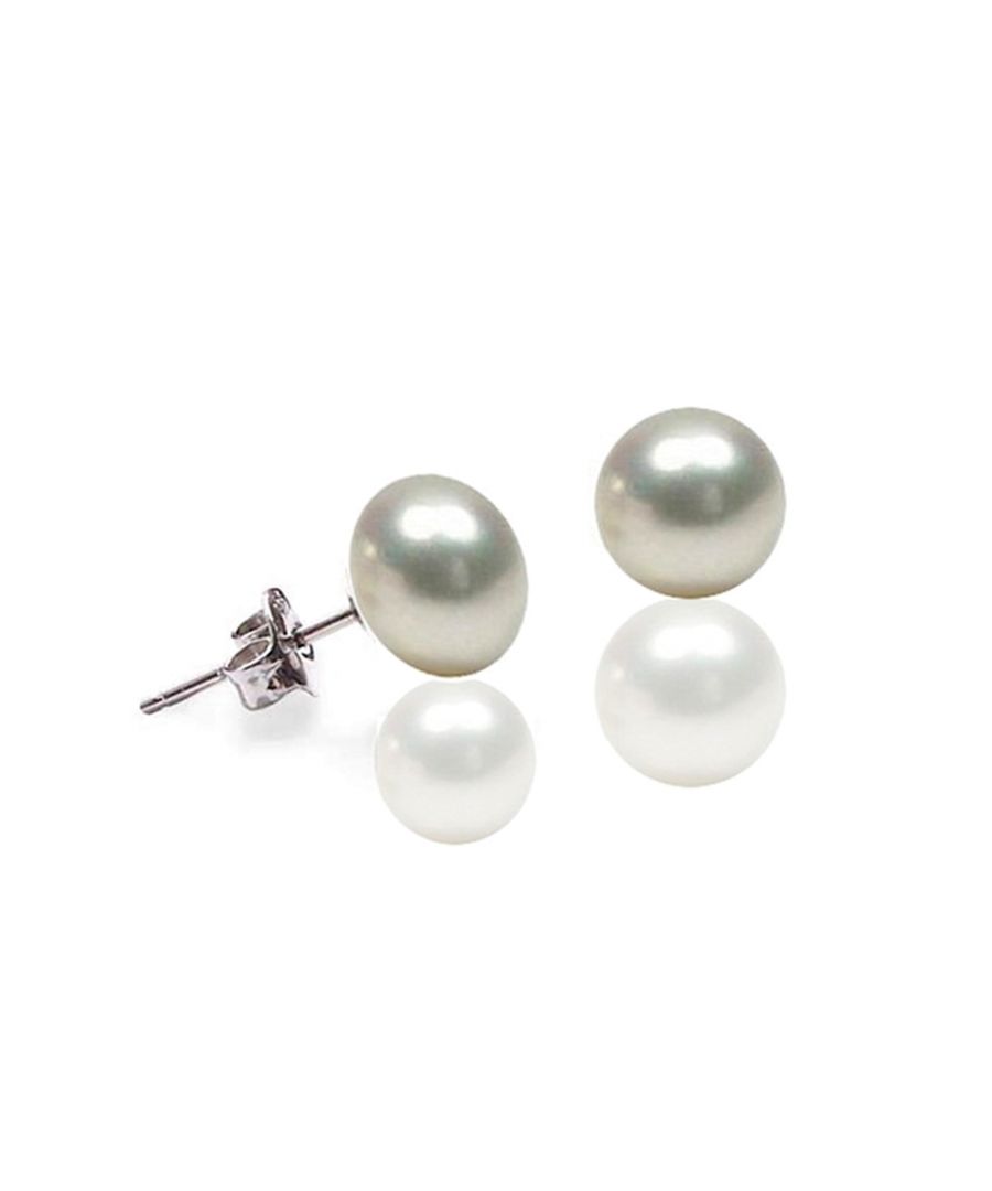 Image for AA+ White Freshwater Cultured Pearls Earrings and 925 Silver Mounting