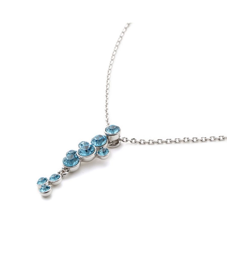 Image for Swarovski - Waterfall Necklace made with Blue Swarovski Crystal Elements