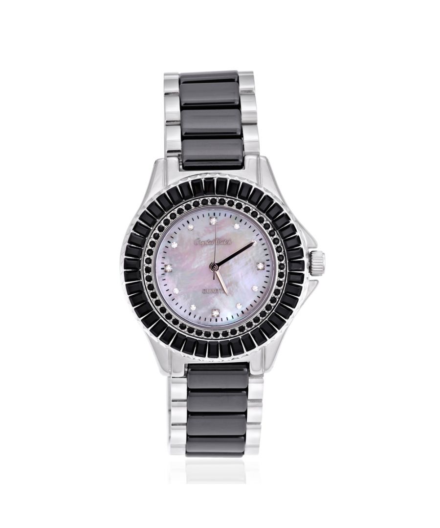 Image for Swarovski - Ceramic watch with black Swarovski Crystal Elements