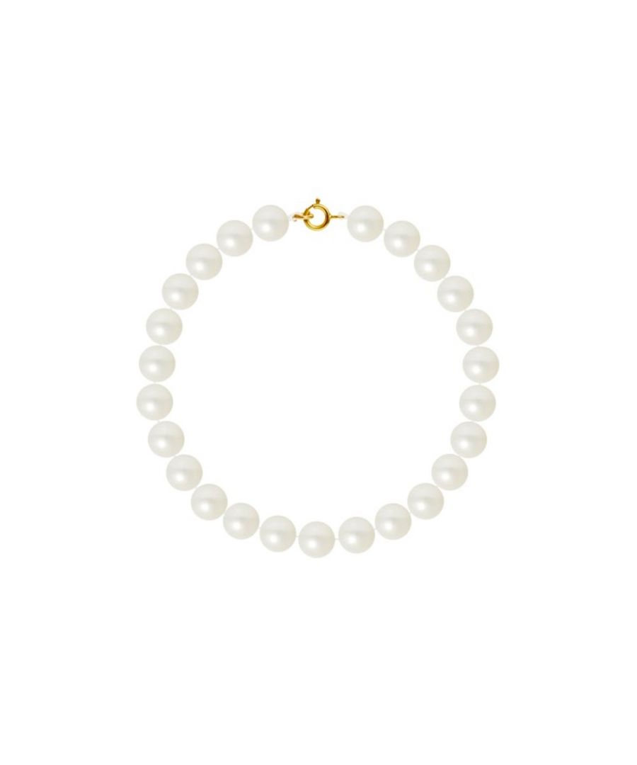 Image for AA White Freshwater Pearl Women Bracelet and 750/1000 Yellow Gold Clasp