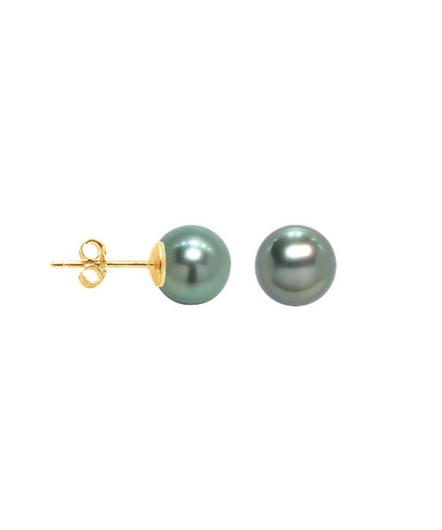 Image for 8 mm Tahitian Pearls Earrings and yellow gold 750/1000