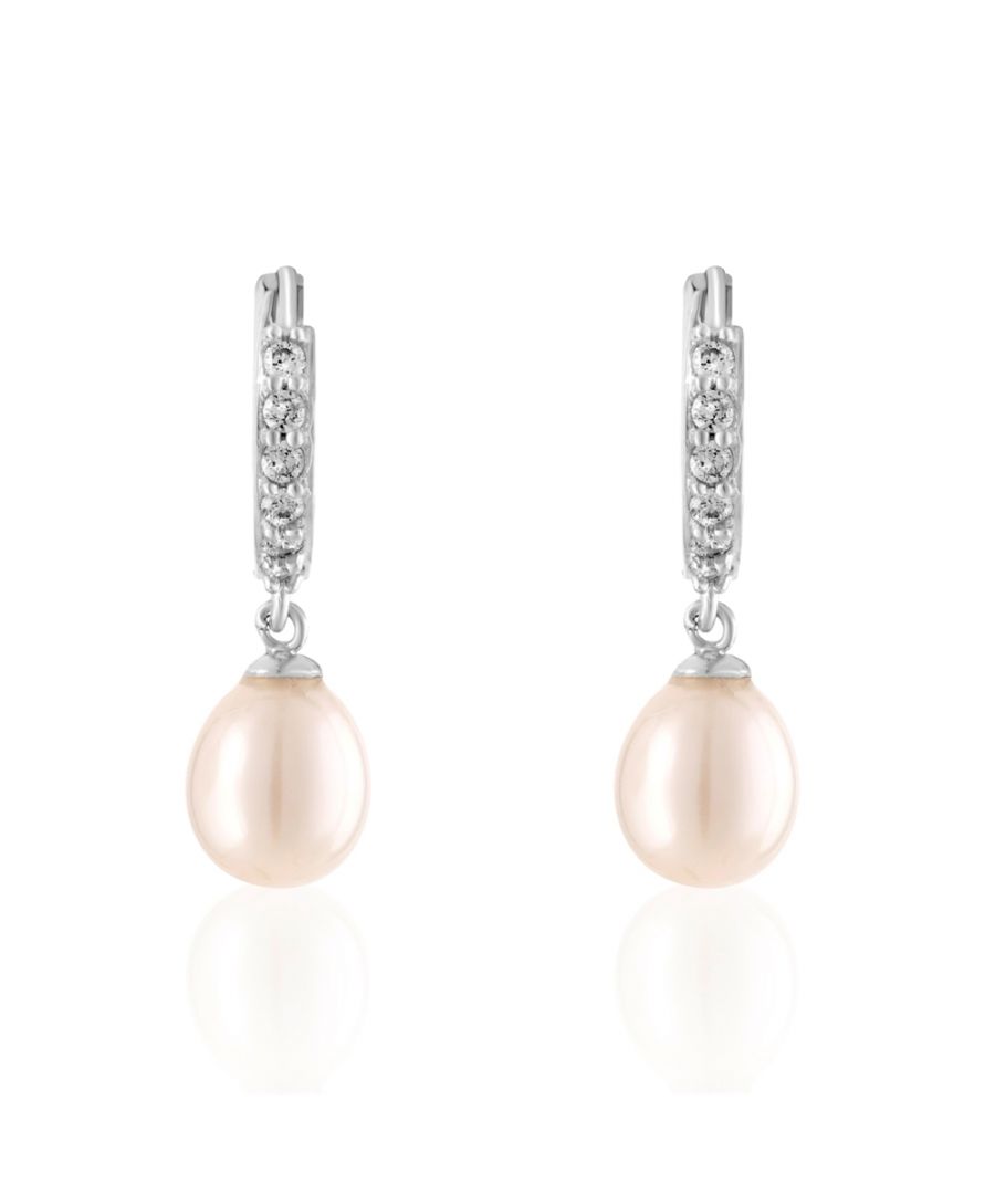 Image for White Freshwater Pearl Earrings and Silver Mounting