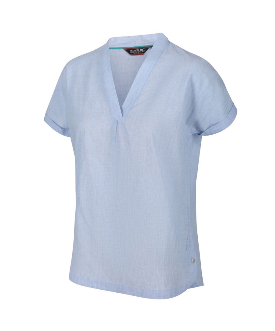 Image for Regatta Womens Jacinda Short Sleeve V Neck Tunic Shirt Top