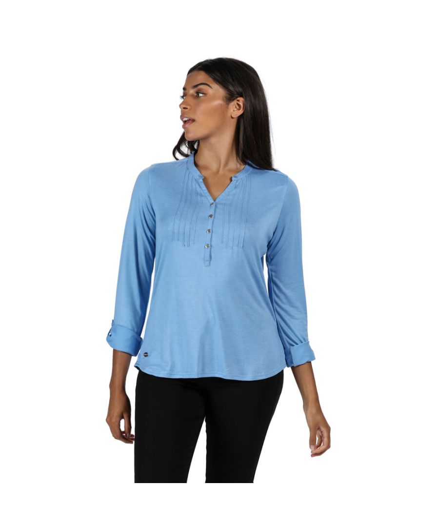 Image for Regatta Womens Fflur Button Detail Jersey Blouse Shirt