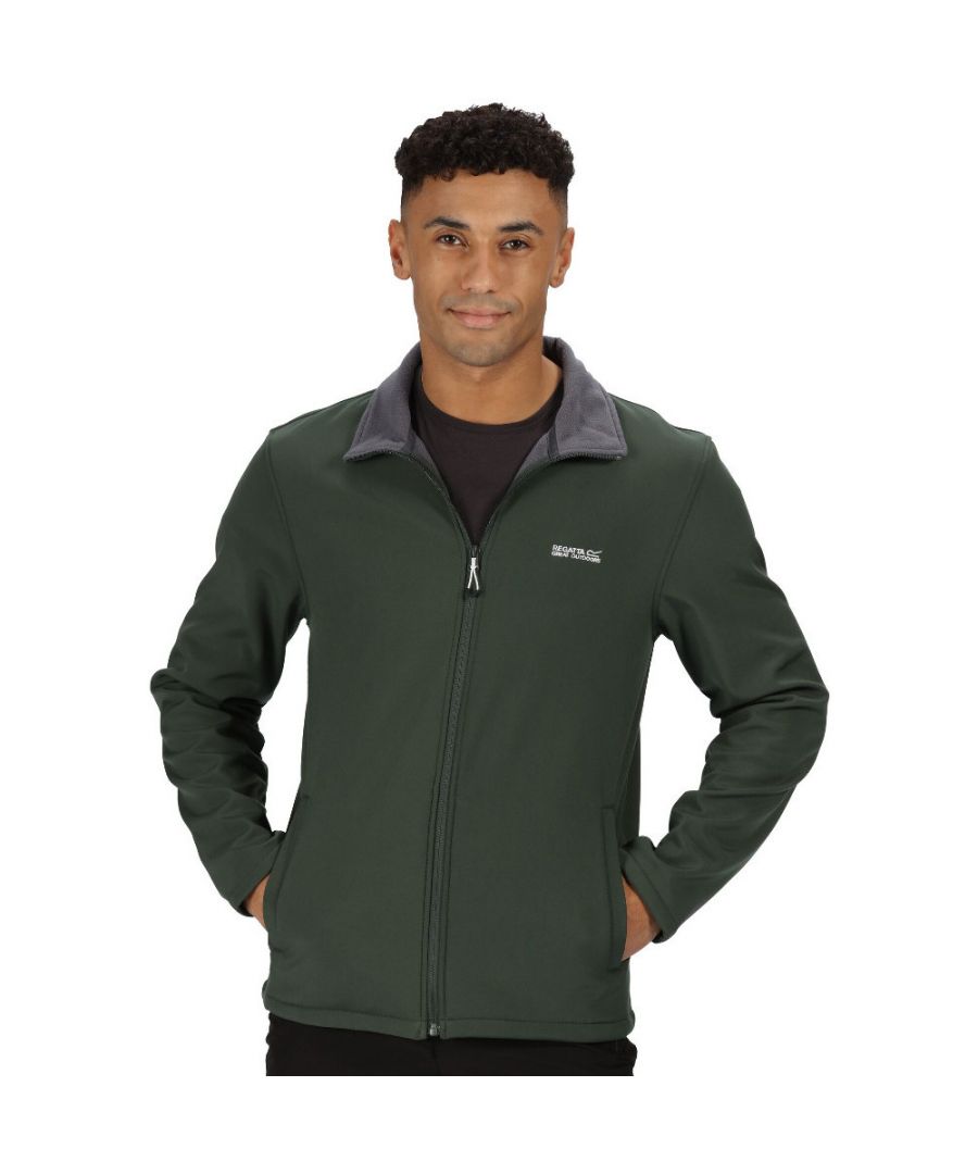 Regatta Mens Cera V Durable Wind Resistant Softshell Jacket - Green - Size Medium