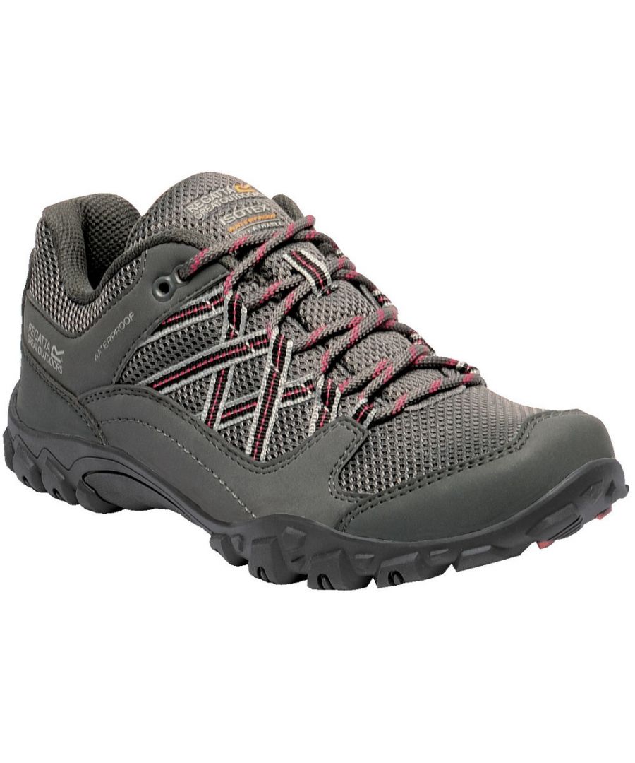 Isotex waterproof footwear - seam sealed with internal membrane bootee liner Hydropel water resistant technology PU nubuck and breathable mesh upper Deep padded neoprene collar and mesh tongue Rubberised toe and heel bumpers EVA comfort footbed Stabilising shank technology for underfoot protection and to reduce foot fatigue Lightweight low profile rubber outsole - great grip and hardwearing