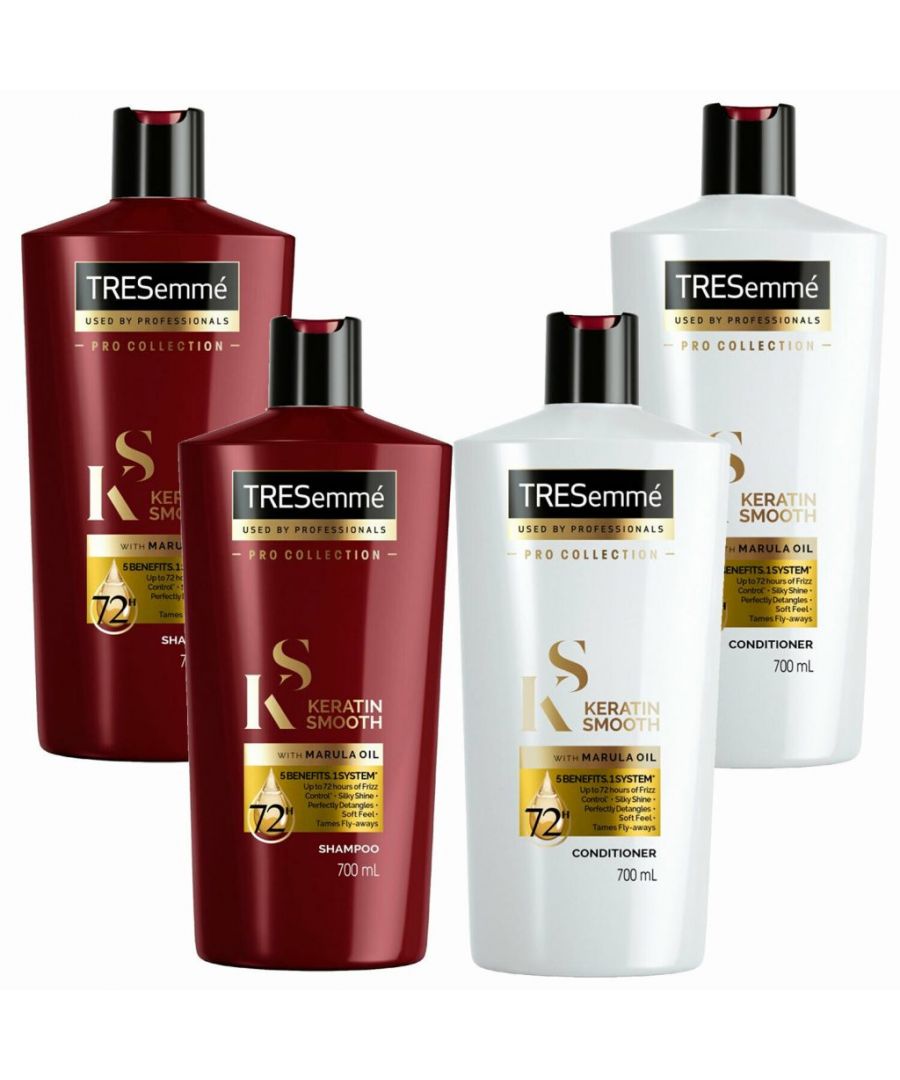 Image for TRESemme Keratin Smooth Pack of 2 Shampoo & Pack of 2 Conditioner, 700ml