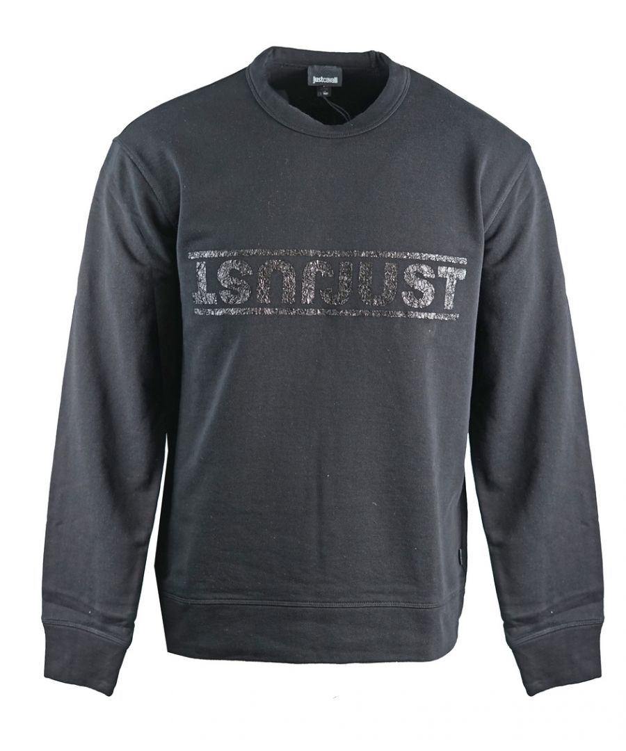 Image for Just Cavalli Reverse Logo Black Sweatshirt