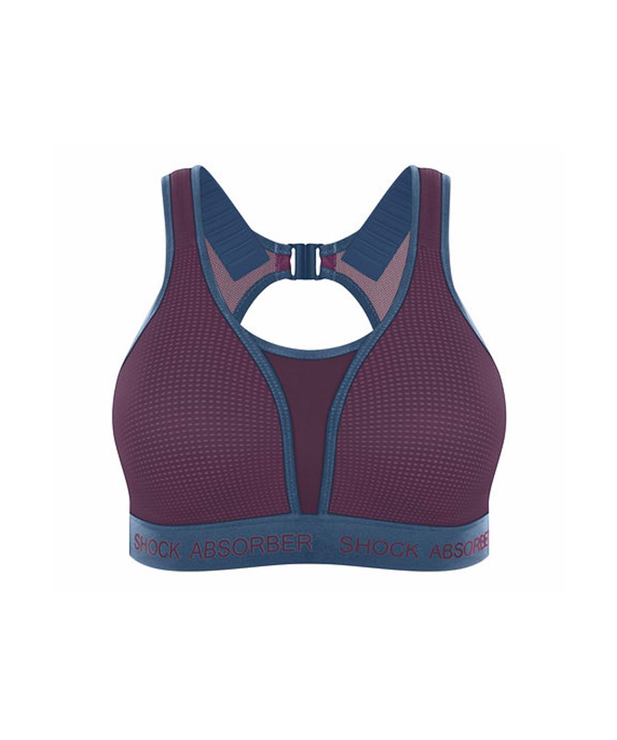 A sports bra that has been designed specifically for runners, with the non wiring and moulded cups it is both comfortable and free from friction. This sports bra has a dry action system, which responds to changes in your environment. It not only draws moisture from the skin, but it also adapts the evaporation rate to your temperature. With its wide and padded adjustable straps, and extreme bounce control, this is the ideal sports bra.