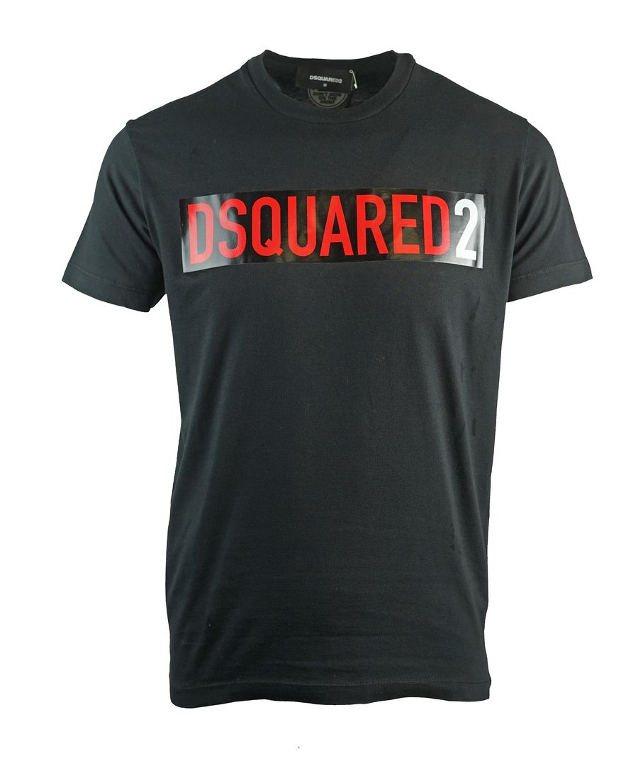 Dsquared2 Cool Fit Block Logo Black T-Shirt. Short Sleeved Black T-Shirt. Cool Fit Style, Fits True To Size. 100% Cotton. Red/Black Branded Design. S74GD0479 S20694 900