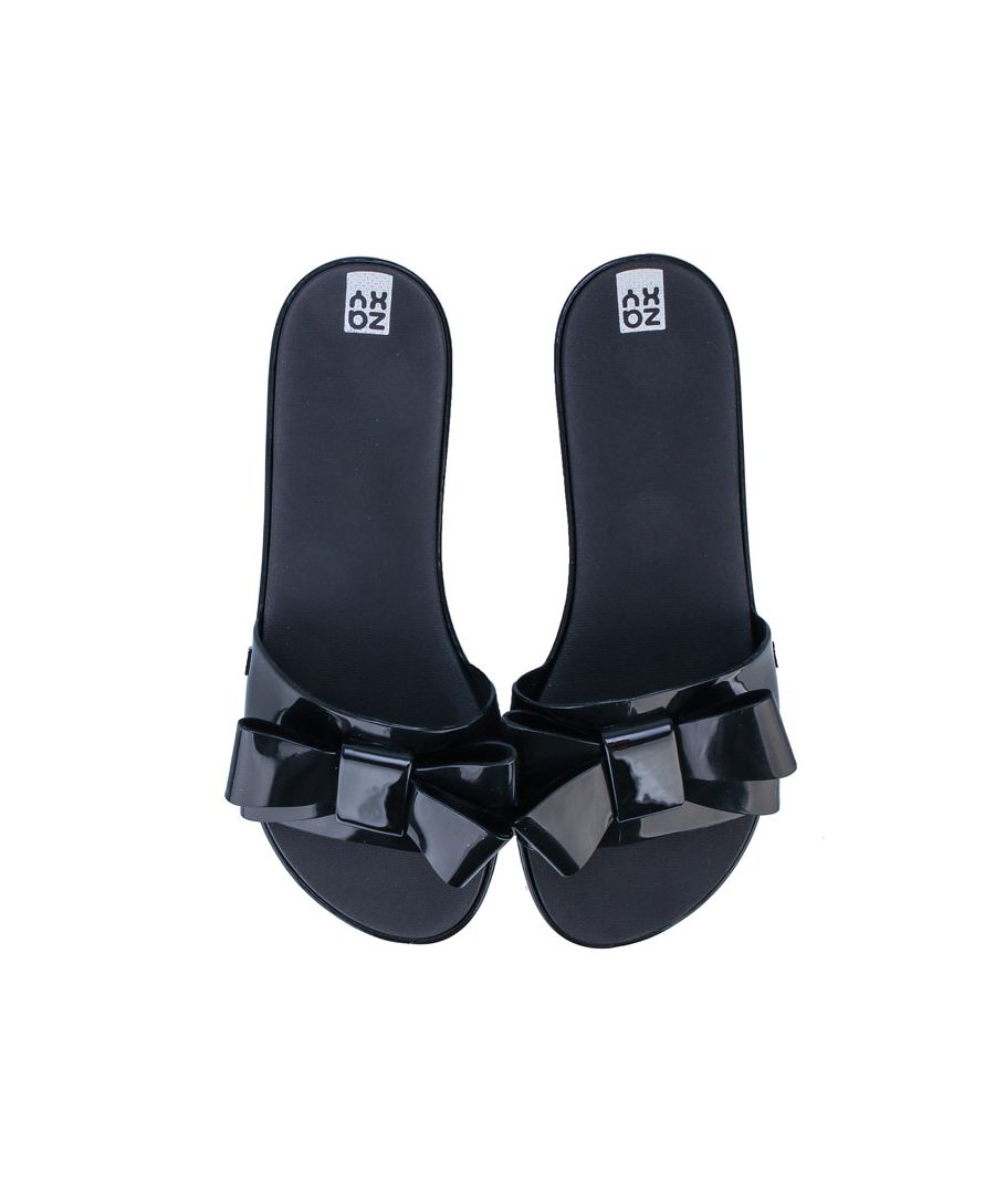 Image for Women's Zaxy Sky Bow Slide Sandals in Black