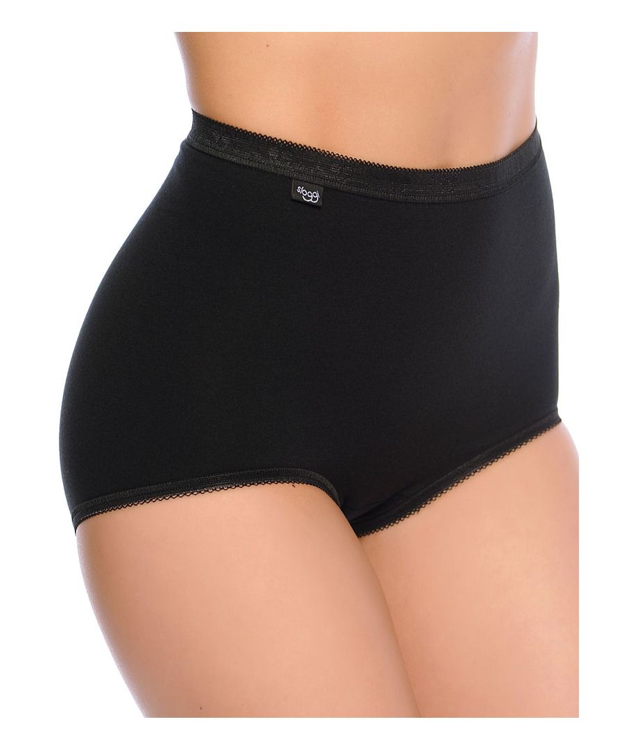 These timeless sloggi Basic Maxi briefs are ideal for everyday wear. Sloggi's BEST SELLING SERIES now features a new generation of soft seams. These sloggi women briefs come multipack of 2. The bi-elastic 95% Cotton fabric guarantees a perfect fit and comfort, as well as the highest durability.  Available in Black, Skin (Beige) and White.    Size Guide:  XS (8), S (10), M (12), L (14), XL (16), 2XL (18), 3XL (20), 4XL (22), 5XL (24), 6XL (26), 7XL (28), 8XL (30)
