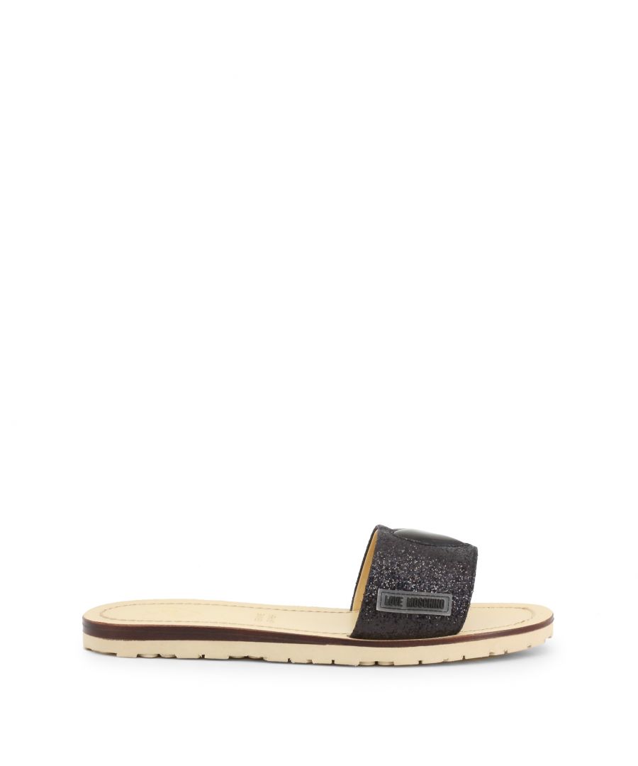 Collection: Spring/Summer <br> Gender: Woman <br> Type: Sandals <br> Upper: synthetic material <br> Insole: leather <br> Internal lining: synthetic material <br> Sole: rubber <br> Platform height cm: 1.5 <br> Details: glitter, round toe
