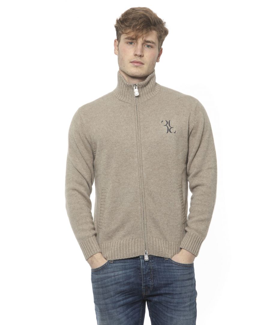 <p>Men’s Cashmere Cardigan. Zip Closure. Logo Embroidered On The Chest.</p>