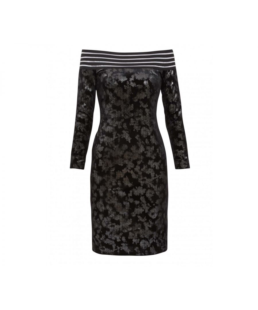 Image for Gina Bacconi Jonina Velvet Dress in Black