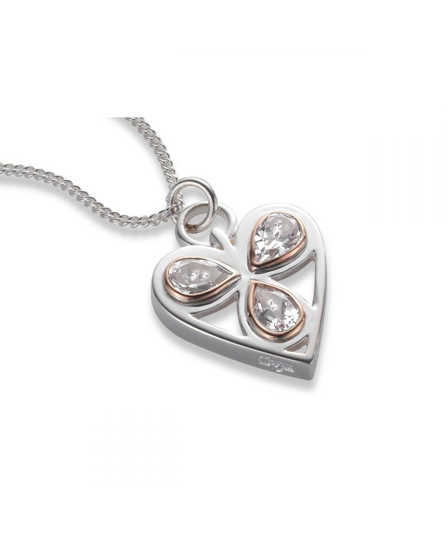 NEW Welsh Clogau Silver & Rose Gold Looking Glass Inner Charm Pendant £60 OFF! 