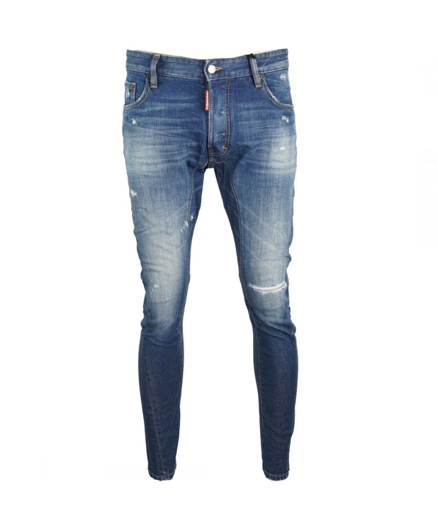 Image for Dsquared2 Tidy Biker Jean Distressed Brotherhood Jeans