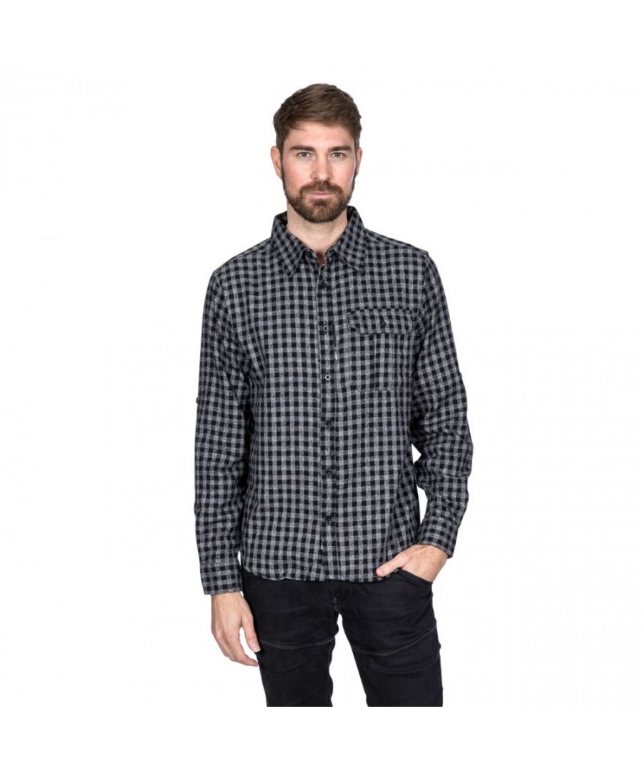 Image for Trespass Mens Participate Long Sleeve Checked Cotton Shirt