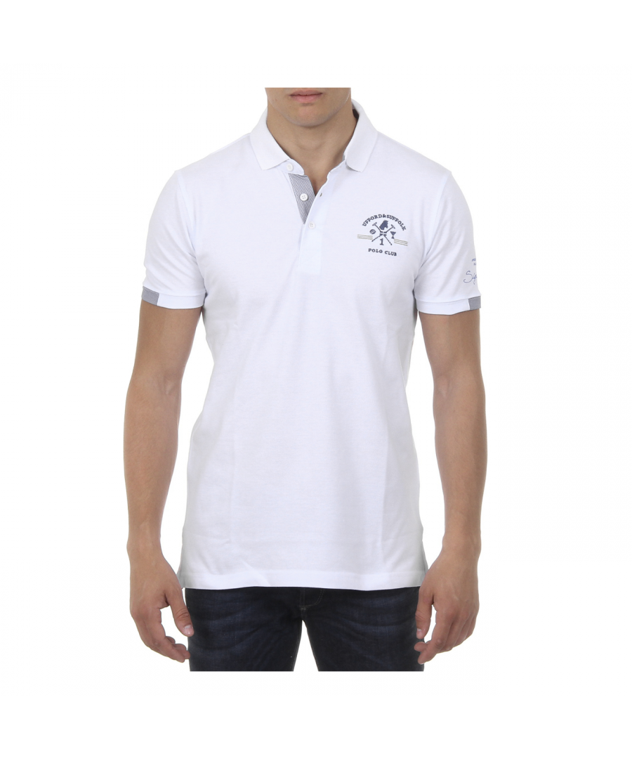 Image for Ufford & Suffolk Polo Club Mens Polo Short Sleeves US025 WHITE