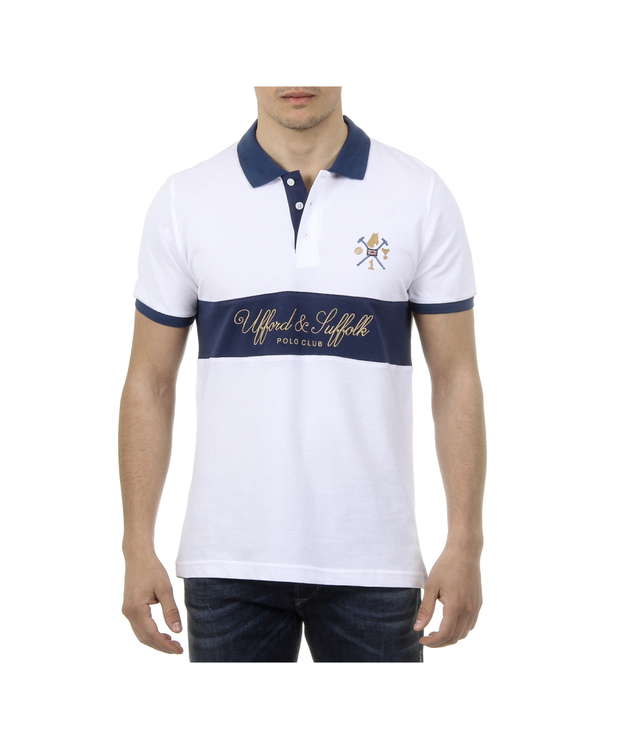 Image for Ufford & Suffolk Polo Club Mens Polo Short Sleeves US002 WHITE