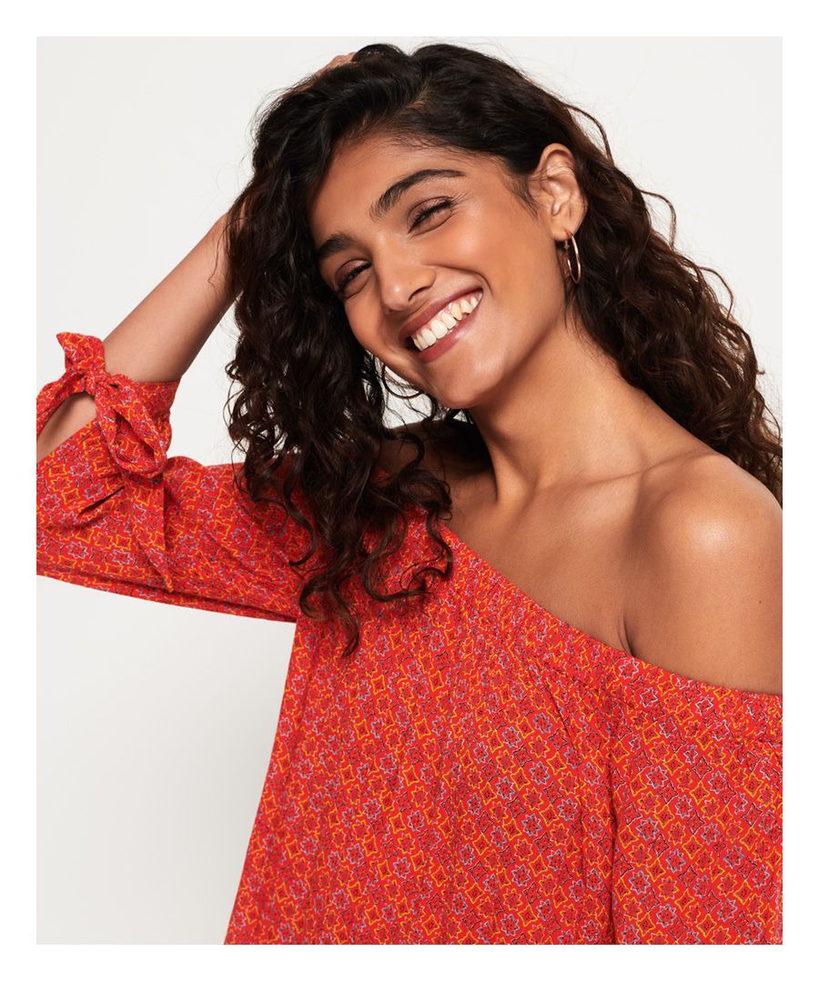 Superdry Brook top met blote schouders
