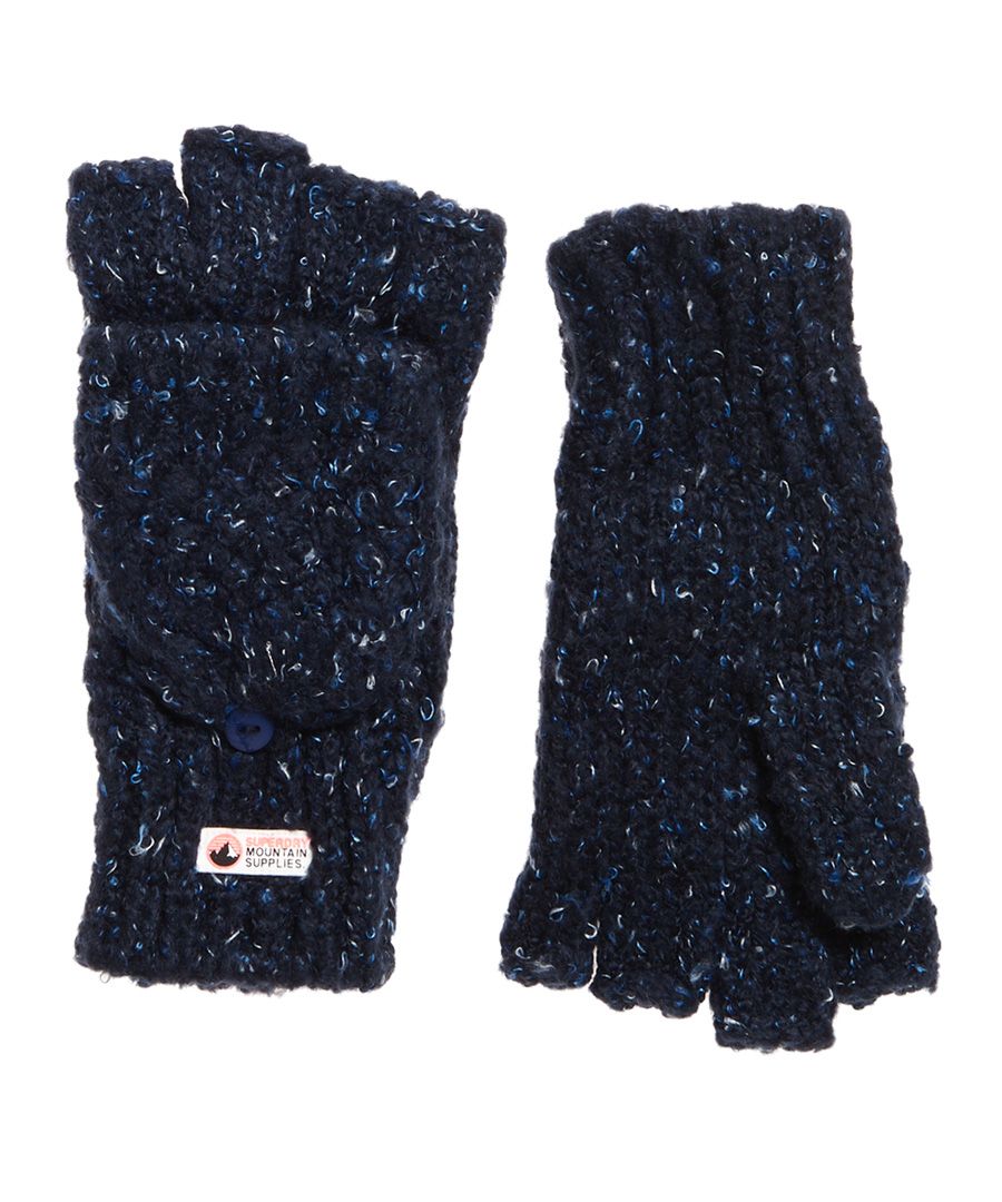 Superdry Womens Clarrie Stitch Glove - Navy Cotton - One Size
