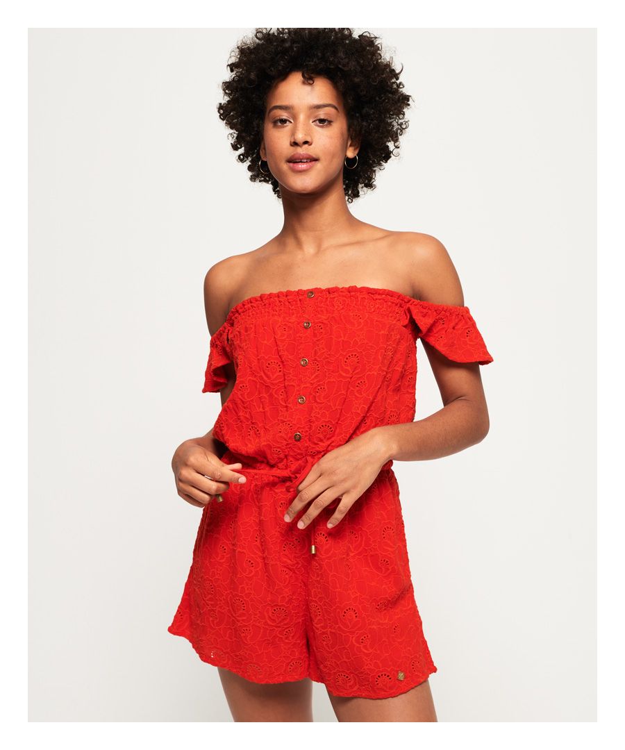 Image for Superdry Lilah Schiffli Playsuit