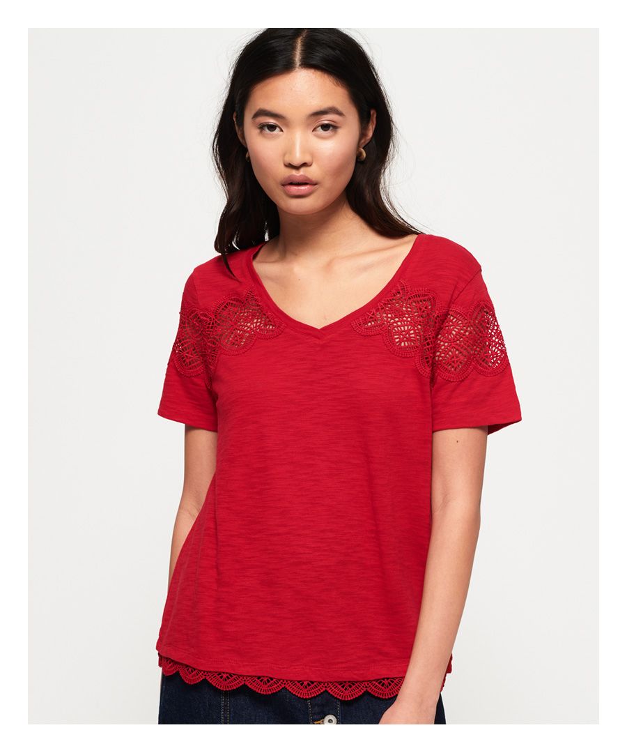 Image for Superdry Lizzie Lace Insert T-shirt