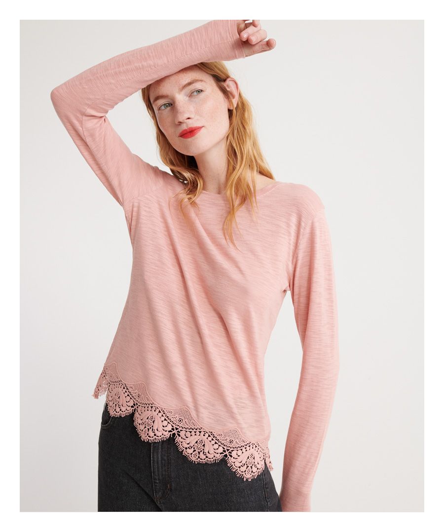 Image for Superdry Morocco Lace Hem Top