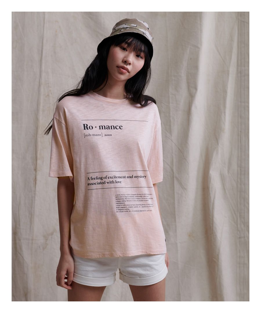 Superdry Womens Ellison Graphic T-Shirt - Pink Cotton - Size 8 UK