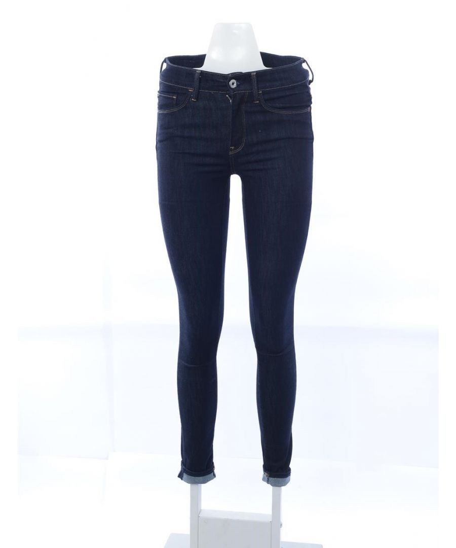 - Colour: raw denim- Fit: Skinny- Rise: High- Refer to size charts for measurements