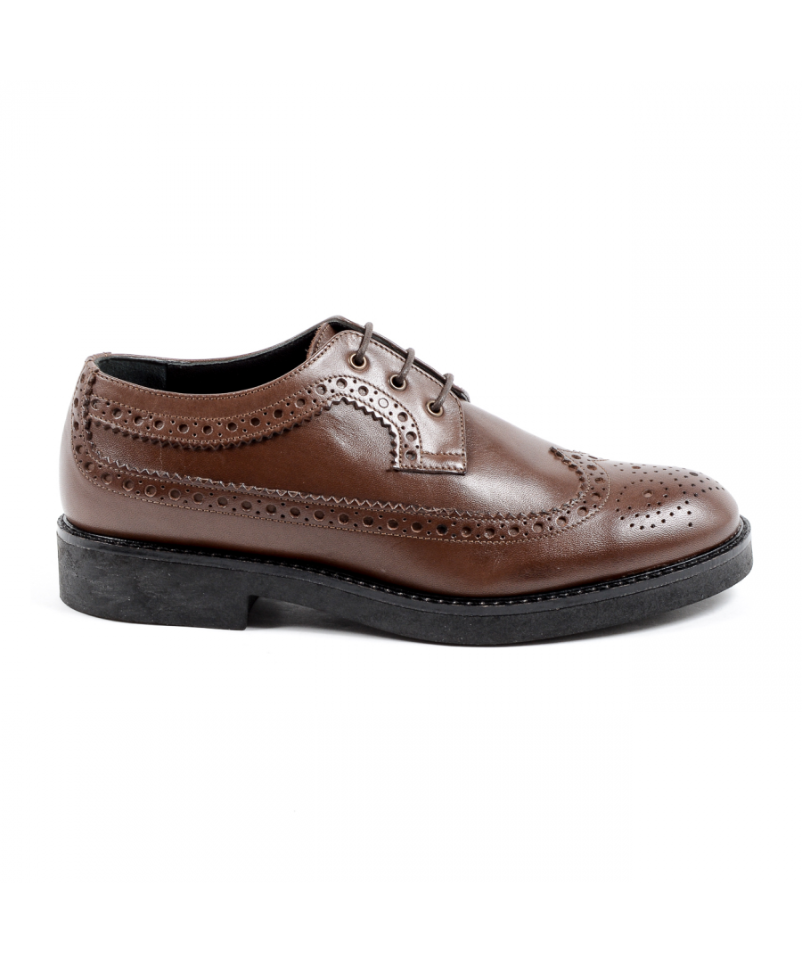 versace 1969 abbigliamento sportivo srl milano italia v womens brogue shoe brown trento leather - size uk 4