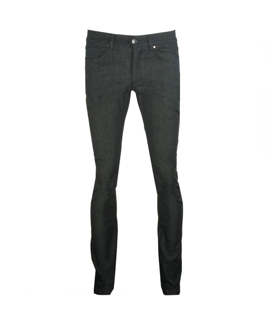 Versace Collection donkergrijze jeans. Versace Collection donkergrijze jeans. Stretchdenim 98% katoen, 2% elastaan. Ritssluiting. V600378S.VT01915.V8003