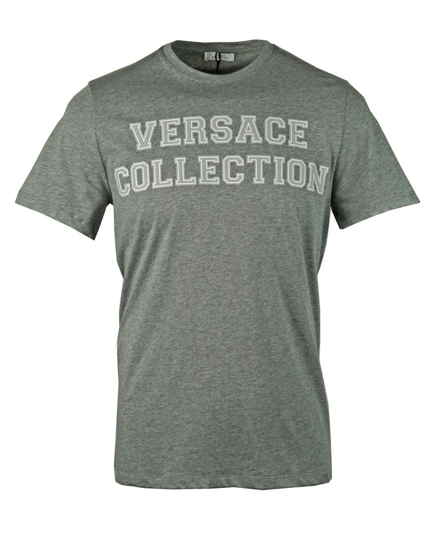 Versace  V800683S VJ00536 V8002 T-Shirt. Round Neck Tee. Short Sleeved. 100% Cotton Tee. Versace Collection Branding. Fits True To Size