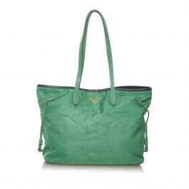 Vintage Prada Tessuto Tote Bag Green