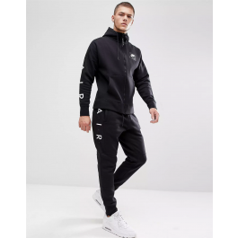Nike Air Mens Zip Through Tracksuit Set Black