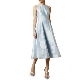Ted Baker Wylieh Sleeveless Floral Midi Dress, Light Blue