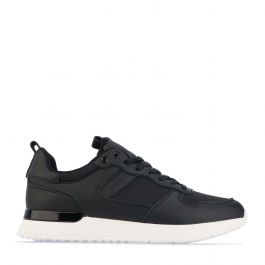 Men's Deakins Running Trainers in Black-White