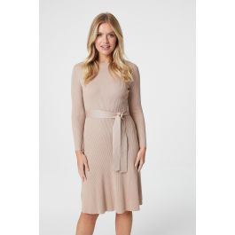 Secret Sales IZABEL LONDON Long Sleeve A-Line Knit Dress