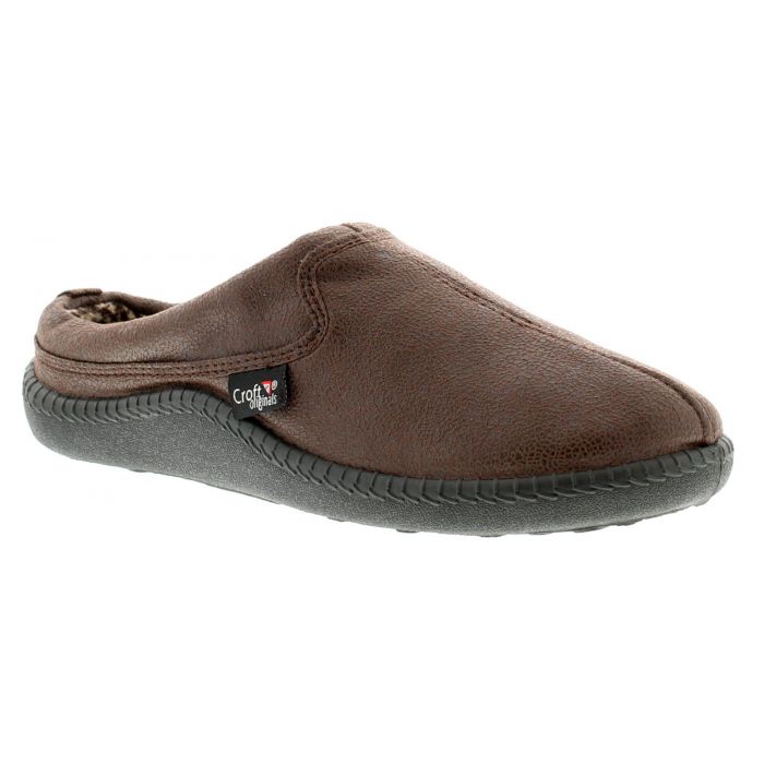 New Mens/Gents Brown Mule Slippers