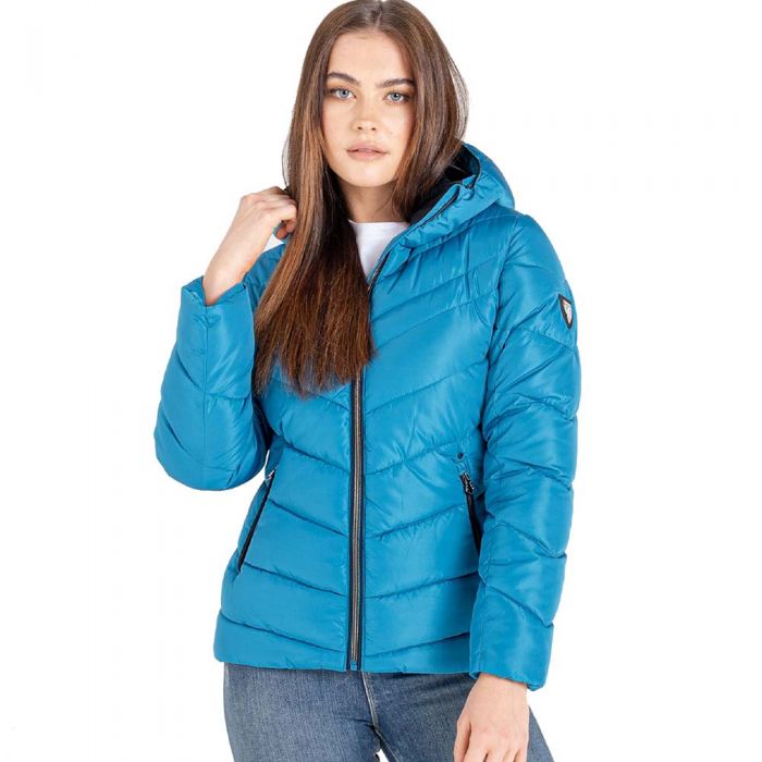 Dare 2b Womens Reputable Warm Quilted Hooded Jacket Coat