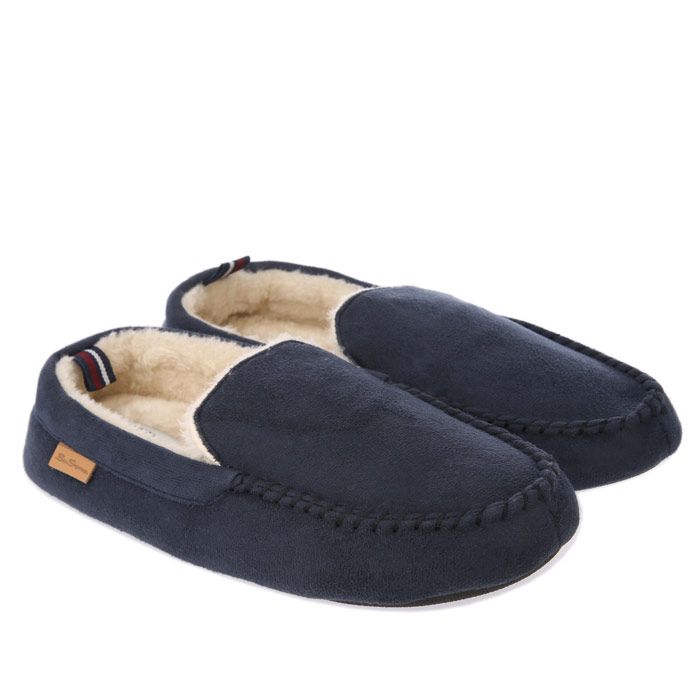 Men's Ben Sherman Casa Cartegena Moccasin Slippers in Navy