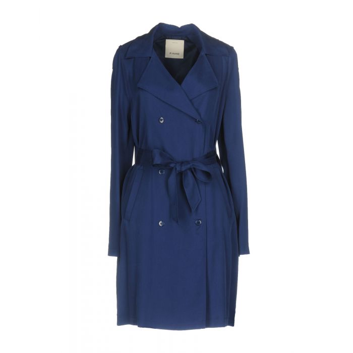 Pinko Dark Blue Belted Trenchcoat