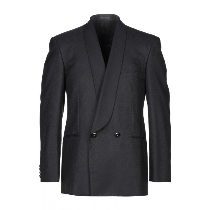 Pierre Cardin Black Silk Double Breasted Jacket