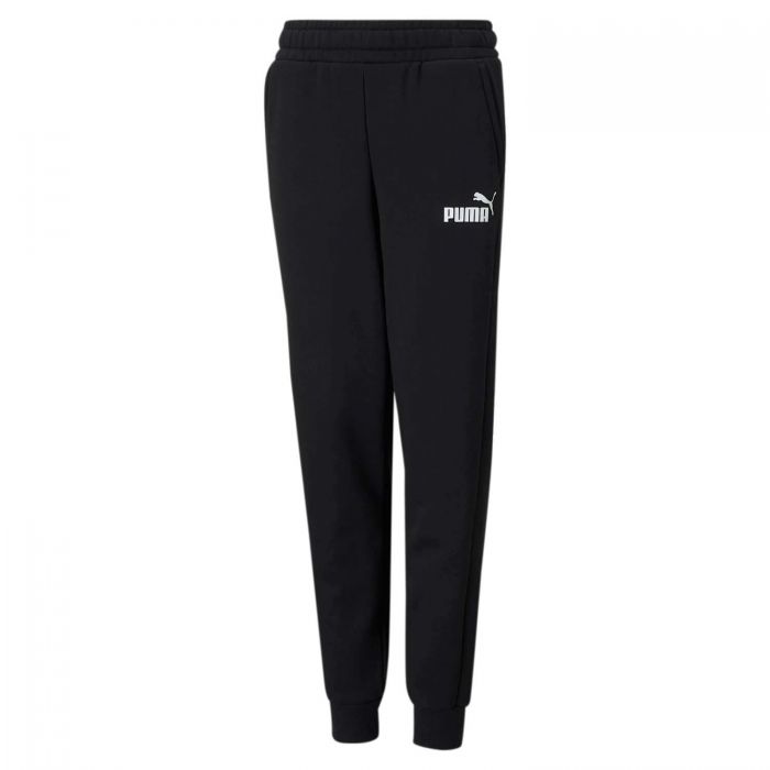 puma womens essentials fleece pants black