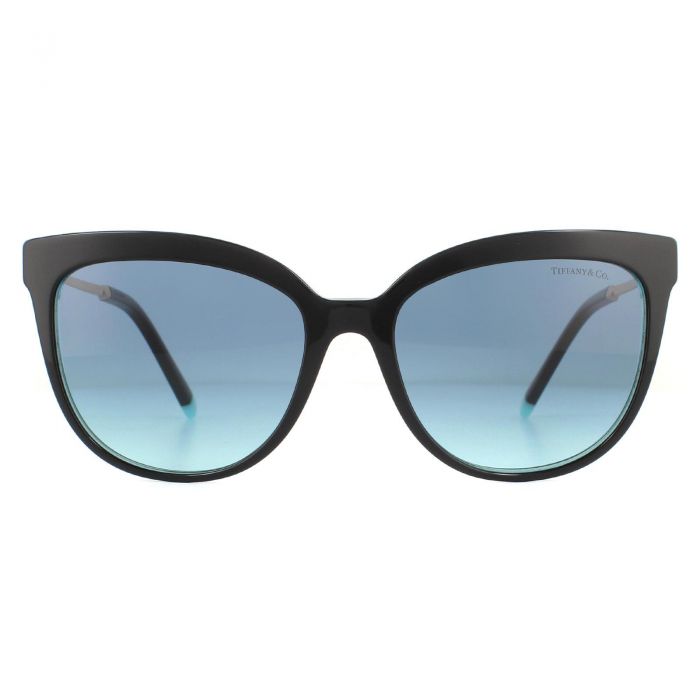 Tiffany Sunglasses TF4176 82859S Black On Crystal Tiffany Blue Blue